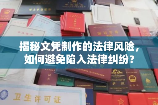 北区揭秘文凭制作的法律风险，如何避免陷入法律纠纷？